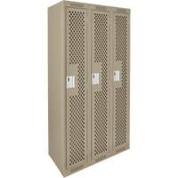Casiers Clean Line, Bloc de 3, 36" x 15" x 72", Acier, Beige, Rivet (assembl&eacute;), Perfor&eacute; Advanced Consulting and Training Ltd.