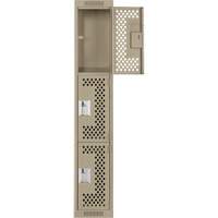 Casiers Clean Line, 3 niveaux, 12" x 12" x 72", Acier, Beige, Rivet (assembl&eacute;), Perfor&eacute; Advanced Consulting and Training Ltd.