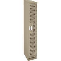 Clean Line Lockers, 12" x 12" x 82", Steel, Beige, Rivet (Assembled), Perforated Advanced Consulting and Training Ltd.