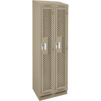 Casiers Clean Line, Bloc de 2, 24" x 12" x 82", Acier, Beige, Rivet (assembl&eacute;), Perfor&eacute; Advanced Consulting and Training Ltd.