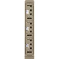 Casiers Clean Line, 3 niveaux, 12" x 12" x 82", Acier, Beige, Rivet (assembl&eacute;), Perfor&eacute; Advanced Consulting and Training Ltd.