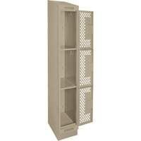 Casiers Clean Line, 3 niveaux, 12" x 12" x 82", Acier, Beige, Rivet (assembl&eacute;), Perfor&eacute; Advanced Consulting and Training Ltd.
