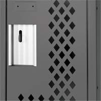 Clean Line Lockers, 12" x 12" x 82", Steel, Charcoal, Rivet (Assembled), Perforated Advanced Consulting and Training Ltd.