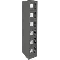 Assembled Lockerettes Clean Line Perforated Economy Lockers, 6 -tier, 18" x 72" x 12", Steel Advanced Consulting and Training Ltd.