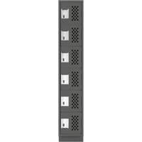 Assembled Lockerettes Clean Line Perforated Economy Lockers, 6 -tier, 18" x 72" x 12", Steel Advanced Consulting and Training Ltd.