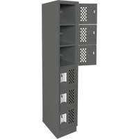 Assembled Lockerettes Clean Line Perforated Economy Lockers, 6 -tier, 18" x 72" x 12", Steel Advanced Consulting and Training Ltd.