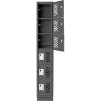 Assembled Lockerettes Clean Line Perforated Economy Lockers, 6 -tier, 18" x 72" x 12", Steel Advanced Consulting and Training Ltd.
