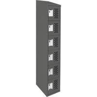 Clean-Line Perforated Lockerette, 6 -tier, 12" x 72" x 12", Steel Advanced Consulting and Training Ltd.