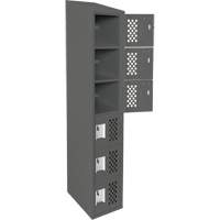Clean-Line Perforated Lockerette, 6 -tier, 12" x 72" x 12", Steel Advanced Consulting and Training Ltd.