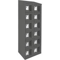 Assembled Lockerettes Clean Line Perforated Economy Lockers, 6 -tier, Bank of 2, 18" x 72" x 12", Steel Advanced Consulting and Training Ltd.