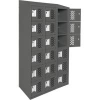 Assembled Lockerettes Clean Line Perforated Economy Lockers, 6 -tier, Bank of 3, 18" x 72" x 12", Steel Advanced Consulting and Training Ltd.