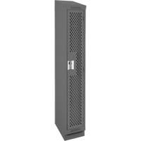 Clean Line Lockers, 12" x 12" x 82", Steel, Charcoal, Rivet (Assembled), Perforated Advanced Consulting and Training Ltd.
