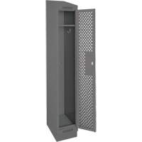 Clean Line Lockers, 12" x 12" x 82", Steel, Charcoal, Rivet (Assembled), Perforated Advanced Consulting and Training Ltd.