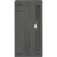 Clean Line Lockers, Bank of 3, 36" x 12" x 82", Steel, Charcoal, Rivet (Assembled), Perforated Advanced Consulting and Training Ltd.