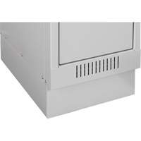 Clean Line Economy Lockers Recessed Base, 2 Banks, 4" H x 24" W x 18" D, Grey, Steel Advanced Consulting and Training Ltd.