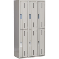 Concorde Heavy-Duty Lockers, 2 -tier, Bank of 3, 36" x 18" x 72", Steel, Grey, Welded (Assembled) Advanced Consulting and Training Ltd.