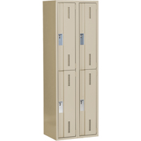 Casiers robustes Concorde, 2 niveaux, Bloc de 2, 24" x 18" x 72", Acier, Beige, Soud&eacute; (assembl&eacute;) Advanced Consulting and Training Ltd.