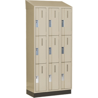 Concorde Heavy-Duty Lockers, 3 -tier, Bank of 3, 36" x 18" x 82", Steel, Beige, Welded (Assembled) Advanced Consulting and Training Ltd.