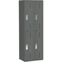 Concorde Heavy-Duty Lockers, 2 -tier, Bank of 2, 24" x 18" x 72", Steel, Charcoal, Welded (Assembled) Advanced Consulting and Training Ltd.