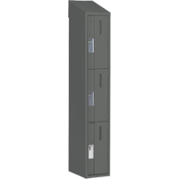 Concorde Heavy-Duty Lockers, 3 -tier, 12" x 18" x 78", Steel, Charcoal, Welded (Assembled) Advanced Consulting and Training Ltd.