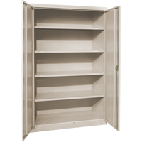 Armoires de rangement Hi-Boy profondes, Acier, 4 Tablettes, 72" h x 36" la x 24" P, Beige Advanced Consulting and Training Ltd.