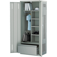Deluxe Gear Locker, Steel, 36" W x 24" D x 72" H, Grey Advanced Consulting and Training Ltd.