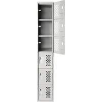Clean Line Lockerettes, 6 -tier, 18" x 72" x 12", Steel Advanced Consulting and Training Ltd.