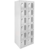 Clean Line Lockerettes, 6 -tier, Bank of 2, 18" x 72" x 12", Steel Advanced Consulting and Training Ltd.