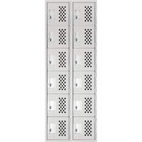 Clean Line Lockerettes, 6 -tier, Bank of 2, 18" x 72" x 12", Steel Advanced Consulting and Training Ltd.