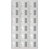 Clean Line Lockerettes, 6 -tier, Bank of 3, 18" x 72" x 12", Steel Advanced Consulting and Training Ltd.