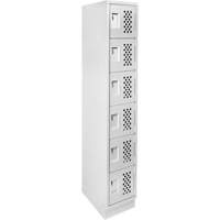 Assembled Lockerettes Clean Line Perforated Economy Lockers, 6 -tier, 18" x 72" x 12", Steel Advanced Consulting and Training Ltd.