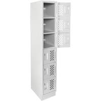 Assembled Lockerettes Clean Line Perforated Economy Lockers, 6 -tier, 18" x 72" x 12", Steel Advanced Consulting and Training Ltd.