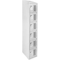 Clean-Line Perforated Lockerette, 6 -tier, 12" x 72" x 12", Steel Advanced Consulting and Training Ltd.