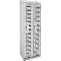Casiers Clean Line, Bloc de 2, 24" x 12" x 82", Acier, Gris, Rivet (assembl&eacute;), Perfor&eacute; Advanced Consulting and Training Ltd.