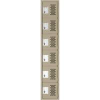 Assembled Lockerettes Clean Line Perforated Economy Lockers, 6 -tier, 18" x 72" x 12", Steel Advanced Consulting and Training Ltd.