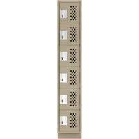 Assembled Lockerettes Clean Line Perforated Economy Lockers, 6 -tier, 18" x 72" x 12", Steel Advanced Consulting and Training Ltd.