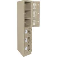 Assembled Lockerettes Clean Line Perforated Economy Lockers, 6 -tier, 18" x 72" x 12", Steel Advanced Consulting and Training Ltd.