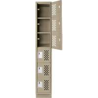 Assembled Lockerettes Clean Line Perforated Economy Lockers, 6 -tier, 18" x 72" x 12", Steel Advanced Consulting and Training Ltd.