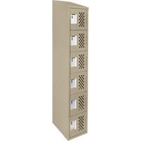 Assembled Lockerettes Clean Line Perforated Economy Lockers, 6 -tier, 18" x 72" x 12", Steel Advanced Consulting and Training Ltd.