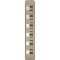 Assembled Lockerettes Clean Line Perforated Economy Lockers, 6 -tier, 18" x 72" x 12", Steel Advanced Consulting and Training Ltd.