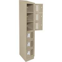 Assembled Lockerettes Clean Line Perforated Economy Lockers, 6 -tier, 18" x 72" x 12", Steel Advanced Consulting and Training Ltd.