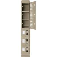 Assembled Lockerettes Clean Line Perforated Economy Lockers, 6 -tier, 18" x 72" x 12", Steel Advanced Consulting and Training Ltd.