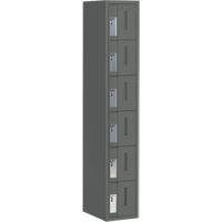 Concorde Heavy-Duty Lockers, 6 -tier, 12" x 18" x 72", Steel, Charcoal, Welded (Assembled) Advanced Consulting and Training Ltd.