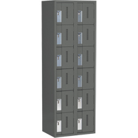 Concorde Heavy-Duty Lockers, 6 -tier, Bank of 2, 24" x 18" x 72", Steel, Charcoal, Welded (Assembled) Advanced Consulting and Training Ltd.