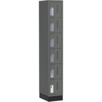 Concorde Heavy-Duty Lockers, 6 -tier, 12" x 18" x 76", Steel, Charcoal, Welded (Assembled) Advanced Consulting and Training Ltd.