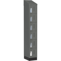 Concorde Heavy-Duty Lockers, 6 -tier, 12" x 18" x 82", Steel, Charcoal, Welded (Assembled) Advanced Consulting and Training Ltd.