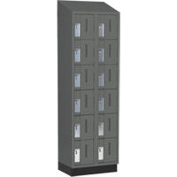 Concorde Heavy-Duty Lockers, 6 -tier, Bank of 2, 24" x 18" x 82", Steel, Charcoal, Welded (Assembled) Advanced Consulting and Training Ltd.