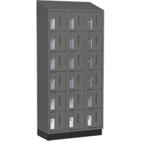 Concorde Heavy-Duty Lockers, 6 -tier, Bank of 3, 36" x 18" x 82", Steel, Charcoal, Welded (Assembled) Advanced Consulting and Training Ltd.