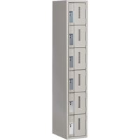 Concorde Heavy-Duty Lockers, 6 -tier, 12" x 18" x 72", Steel, Grey, Welded (Assembled) Advanced Consulting and Training Ltd.