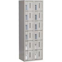Concorde Heavy-Duty Lockers, 6 -tier, Bank of 2, 24" x 18" x 72", Steel, Grey, Welded (Assembled) Advanced Consulting and Training Ltd.